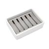 Ceramic Soap Dish Stainless Steel Soap Holder for Bathroom and Shower Double Layer Draining Soap Box view 1