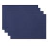ColorBird Waffle Jacquard Placemats Set of 4, Washable Heat Resistant for Kitchen Dining Table Place Mats, Microfiber Fabric Navy Blue, 13 x 19 Inch view 1