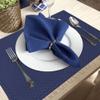 ColorBird Waffle Jacquard Placemats Set of 4, Washable Heat Resistant for Kitchen Dining Table Place Mats, Microfiber Fabric Navy Blue, 13 x 19 Inch view 3