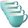 FORLIFE Q Tea Cup with Handle (Set of 4), 10 oz., Turquoise view 1