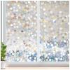rabbitgoo Window Privacy Film, Rainbow Stained Glass Window Film, 3D Decorative Static Cling Coverings Non-Adhesive, Removable Glass Stickers for Home Door, Circle Design, 35.4" x 78.7" view 1