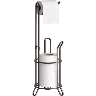 Simple Houseware Bathroom Toilet Tissue Paper Roll Storage Holder Stand, Bronze