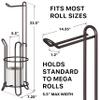 Simple Houseware Bathroom Toilet Tissue Paper Roll Storage Holder Stand, Bronze view 2