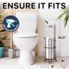 Simple Houseware Bathroom Toilet Tissue Paper Roll Storage Holder Stand, Bronze view 3