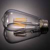 Low Voltage E27 LED Bulb 12V 24V 36V ST64 6W Filament Edison LED 2700K Yellow Warm White AC/DC12-36V for RV Camper Marine,Solar Power Light and Off Grid 6-Pack view 3