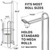 Simple Houseware Bathroom Toilet Tissue Paper Roll Storage Holder Stand, Chrome view 2