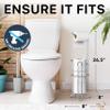 Simple Houseware Bathroom Toilet Tissue Paper Roll Storage Holder Stand, Chrome view 3
