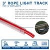 Novelty Lights 10 Pcs 1/2 Inch Rope Light Track Channel, 3 Feet Long, UV Protected PVC Plastic Clear Mounting Rope Light Channel for Indoor Outdoor, Made in The USA view 2