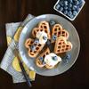 Nordic Ware 01705 Sweetheart Waffler, Cast-Aluminium Pan, Heart Shaped, Mini Waffle Maker, Black Five 3.5 inch cavities view 4