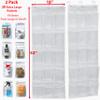 Simple Houseware 2-Pack Clear Over the Door Hanging Pantry Organizer (52" x 18") with 15 Pockets Each, Cabinet Hanging Storage for Kitchen view 2