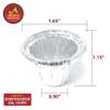Ner Mitzvah Disposable Foil Menorah Drip Cups for Oil Menorahs - Liners Inserts for Oil Menorah Cups - Medium view 2