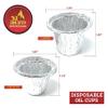 Ner Mitzvah Disposable Foil Menorah Drip Cups for Oil Menorahs - Liners Inserts for Oil Menorah Cups - Medium view 3