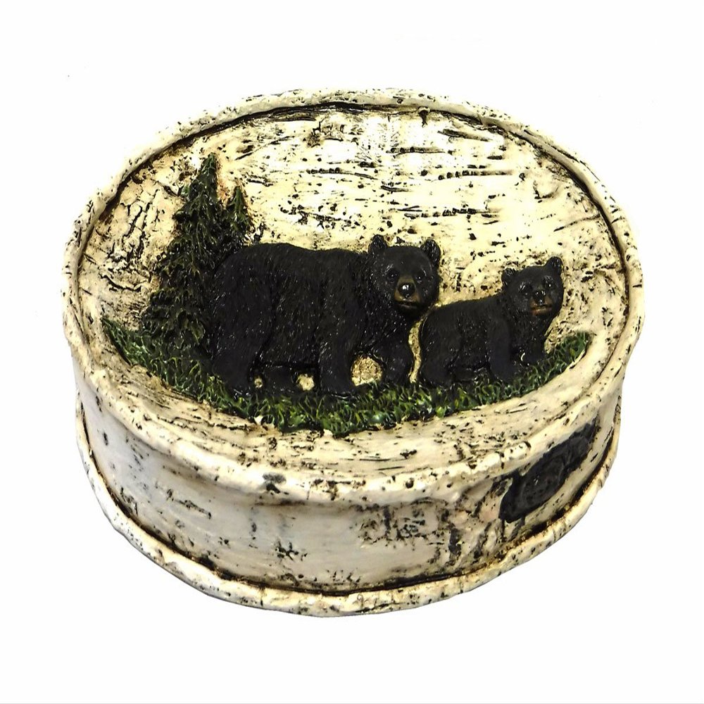 Black Bear on Birch Tree Bathroom Accessories (Soap Dish)