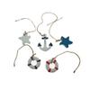 Bilipala Rustic Nautical Decorative Fishing Net Wall Hangings Decor with Stars, Lifebuoy and Anchor Ornaments, Creamy White view 3