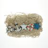 Bilipala Rustic Nautical Decorative Fishing Net Wall Hangings Decor with Stars, Lifebuoy and Anchor Ornaments, Creamy White view 4