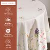 Maison d' Hermine Table Cloth Round Table 100% Cotton 63 Round Inches Tablecloth Reusable Decorative for Dining Room Farmhouse Home Valentines Day Decorations Spring Summer - Botanical Fresh view 2