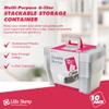 Life Story 10-Pack Plastic Storage Box, Stackable Shoe Organizer Tote Containers, 6 Liter - Clear Bins and Boxes with Lids for Bedroom, Closet, Cabinet, and Garage Organization view 2