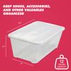 Life Story 10-Pack Plastic Storage Box, Stackable Shoe Organizer Tote Containers, 6 Liter - Clear Bins and Boxes with Lids for Bedroom, Closet, Cabinet, and Garage Organization view 3