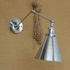 Industrial Adjustable Chrome Wall Sconce - LITFAD 7.28" Wide Edison Vintage Metal Wall Light Wall Lamp Mounted Lighting Fixture view 4