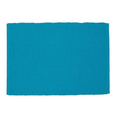Design Imports Baja Cantina Cotton Southwest Table Linens, Placemat 13-Inch by 19-Inch, Turquoise