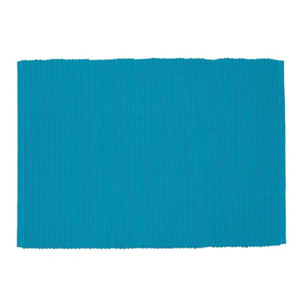 Design Imports Baja Cantina Cotton Southwest Table Linens, Placemat 13-Inch by 19-Inch, Turquoise