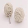 RII 12 Rope Doorknobs Nautical Twisted Decorative Cotton, Rustic Rope Knot Drawer Pull and Push, Furniture Handles/Knobs, Cabinets, Wardrobes, Cupboards, Drawer, 1.75 Off White view 3