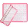 Aprince 2 Pack of Silicone Baking Mats Silicone Pastry Mat,Non-stick Baking Mat Pink 16.5x11.8x0.09 inch Silicone Mat Silicon Baking Mat Set Baking Mats Silicon Mats for Baking mats non stick silicone view 1