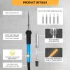 ANBES Soldering Iron Kit Electronics, 60W Adjustable Temperature Welding Tool, 5pcs Soldering Tips, Desoldering Pump, Soldering Iron Stand, Tweezers view 2