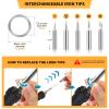 ANBES Soldering Iron Kit Electronics, 60W Adjustable Temperature Welding Tool, 5pcs Soldering Tips, Desoldering Pump, Soldering Iron Stand, Tweezers view 3