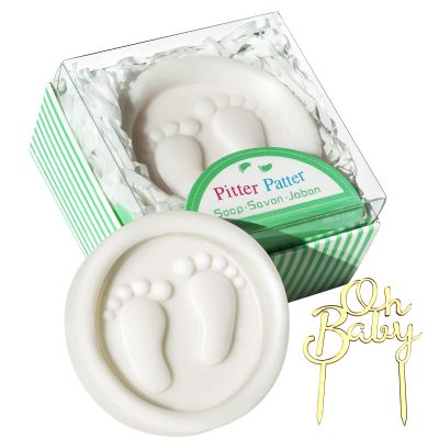 AIXIANG 24 Sets Baby Shower Favors Kit - Handmade Baby-Foot Scented Soap