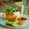 Moscow Mule Copper Mugs Set - 4 Authentic Handcrafted Copper Mugs (16 oz.) with 2 oz. Shot Glass, 4 Straws, 4 Solid Wood Coasters and Recipe Book - Gift Box Included view 2