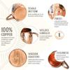 Moscow Mule Copper Mugs Set - 4 Authentic Handcrafted Copper Mugs (16 oz.) with 2 oz. Shot Glass, 4 Straws, 4 Solid Wood Coasters and Recipe Book - Gift Box Included view 3