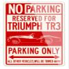 Triumph TR3 Convertible 1955-1962 Reserved Parking Only Aluminum Sign - 12 by 18 inches (1, Large) - Great British Classic Car Gift view 1