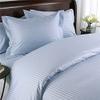 1000 Thread Count Three (3) Piece Full Size Blue Stripe Duvet Cover Set, 100% Egyptian Cotton, Premium Hotel Quality view 1