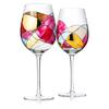 Artisanal Hand-Painted Renaissance Stained Glass Wine Glasses  2-Piece Set  Mothers Day Idea for Her or Him  Birthday, Housewarming  Large 29oz Stemmed Goblets, Glassware Gifts for Women view 1