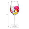 Artisanal Hand-Painted Renaissance Stained Glass Wine Glasses  2-Piece Set  Mothers Day Idea for Her or Him  Birthday, Housewarming  Large 29oz Stemmed Goblets, Glassware Gifts for Women view 4