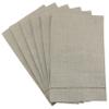 CleverDelights Natural Linen Hemstitched Hand Towels - 6 Pack - 14" x 22" - 100% Linen view 1