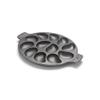 Outset 76225 Cast Iron Oyster Grill Pan, 12 Cavities, Black view 1