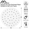Air Fryer Liners Disposable Parchment Paper, Numola 100 Pcs Airfryer Sheets, 9 Inch White Non-stick Steamer Liner for Oven, Microwave, Bamboos Steaming Basket view 2
