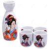M.V. Trading MSST37V Ceramic Sake Set with Gerisha Design, 6 Ounces Bottle / 2 Ounces Cups view 2