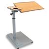WiseLift Table  360 Swivel  Up to 45 Tilt  Height Adjustable  Built-in Cup Holder and 3 USB Charging Ports (Wood) view 3