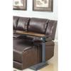 WiseLift Table  360 Swivel  Up to 45 Tilt  Height Adjustable  Built-in Cup Holder and 3 USB Charging Ports (Wood) view 4