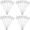 HOHIYA 50 Pack Floral Card Holder Pick Sticks 5 Inch Stainless Wire Photo Clip for Wedding Place Cards Table Number Memo Notes Cake & Centerpiece Decoration view 1