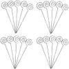 HOHIYA 50 Pack Floral Card Holder Pick Sticks 5 Inch Stainless Wire Photo Clip for Wedding Place Cards Table Number Memo Notes Cake & Centerpiece Decoration view 2