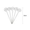 HOHIYA 50 Pack Floral Card Holder Pick Sticks 5 Inch Stainless Wire Photo Clip for Wedding Place Cards Table Number Memo Notes Cake & Centerpiece Decoration view 4