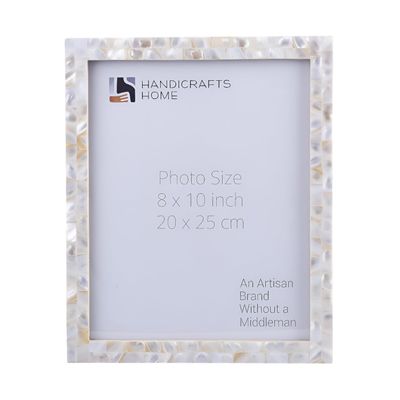 Handicrafts Home 8x10 Picture Frame Mother of Pearl Collection, Handcrafted Photo Frame, Small Picture Frame for Living Room, Wall Decor, Office Desk Decor, Vintage Picture Frames, Gift for her, Thanksgiving gift for friends & Family