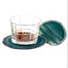 AMOYSTONE Teal Agate Coasters Set of 4, 3.5-4 Inch Large Stone Coasters, Heat Resistant & Non-Porous, Luxury Drink Accessories for Entertaining, Dinner Party Decor view 4