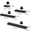 Ballucci Modern Ledge Wall Shelves, Set of 4 Wood Floating Shelves for Bedroom, Bathroom, Living Room, Kitchen, Nursery, Black view 3