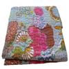Sydneyy Art Gallery Indian Kantha Quilt, Floral Kantha Rallies, Bohemian Bedding Kantha Reversible Bedsheet/Bedspread (King Size) view 1