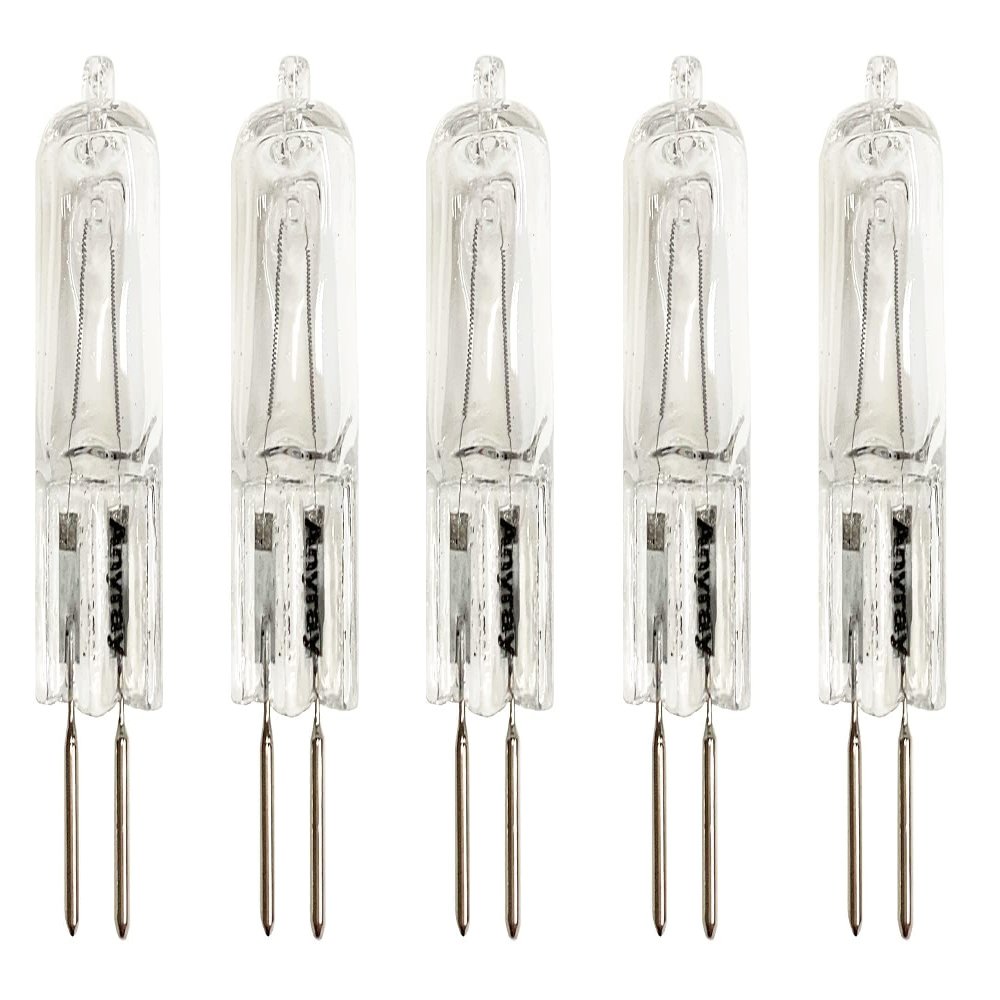 Anyray A1600Y (5)-Bulbs 20W GX6.35 20 Watt GY6.35 120V 20W 110 Volt 20Watt Bi Pin T4 G6.35 Light Bulb
